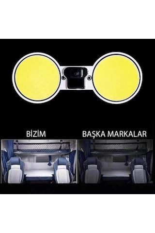 Powermaster Pm-26415 Cob Led Araç Tavan - Bagaj Aydınlatma Dc10-48 Volt 2li Paket Çok Renkli