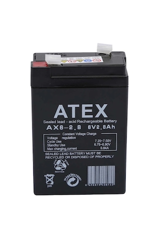 Atex Ax6-2.8 6v 2.8ah Akü
