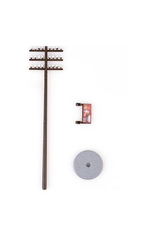 Ruicoo Dayanıklı Plastik Telgraf Direği Seti - 3 Adet, 1/100 Ölçekli Maket Aksesuarı