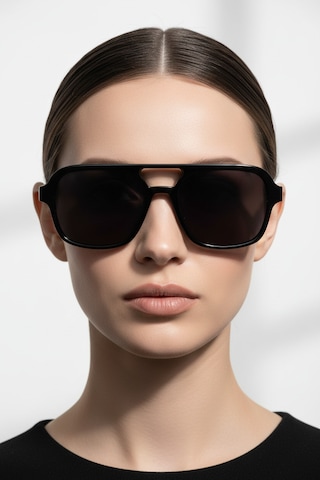 Glazento Premium Siyah Kemik Çerçeve Güneş Gözlüğü Unisex