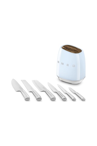 Smeg Kbsf02pb Pastel Mavi Standlı Bıçak Set Mavi
