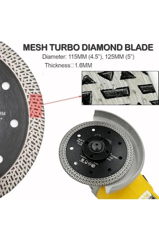 Shdıatool Mesh Turbo 5" 125mm Granit Mermer Elmas Taşlama Diski