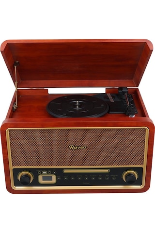 Magicvoice F29 Retro Vintage Çanta Pikap Cd Radyo Bluetooth Aux Usb Mp3 Çalar