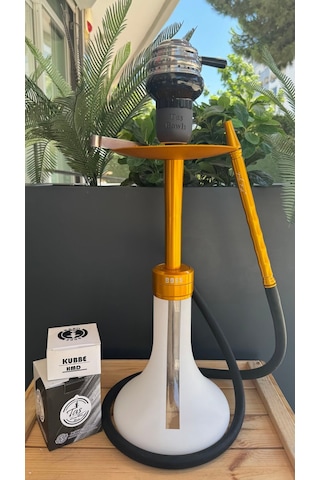 Mr Eds E29 Boss - Özel Üretim Nargile Takımı Sarı Lüle Közlük Dahil Nargile Seti