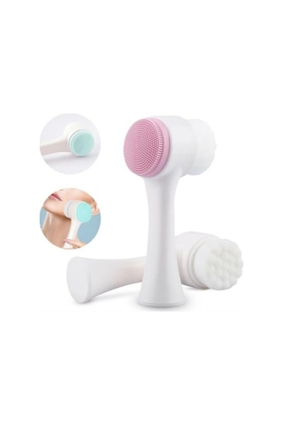 Çift Taraflı Yüz Cilt Bakım Temizleme Fırçası