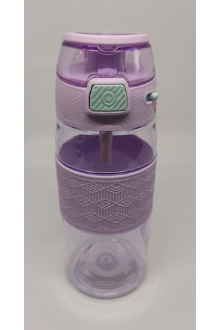 Shotay St-7202 600ml Tritan Mor Şeffaf Matara Taşıma Aparatlı Mor