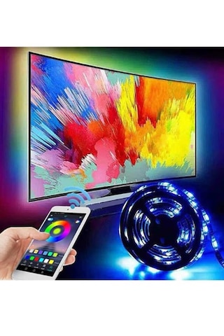 3 Metre Tv Arkası Led Bluetoothlu Sese Duyarlı Led Işık Tv-pc-oto