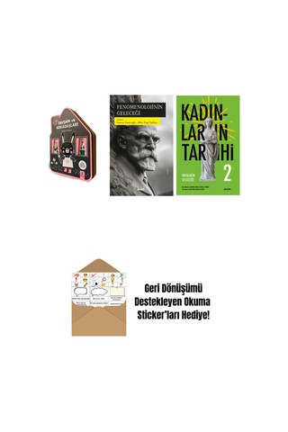 Tavşan Ve Arkadaşları Keçe Kitap + Fenomenolojinin Geleceği + Kadınların Tarihi 2 Ciltli + Okuma Sticker'ları