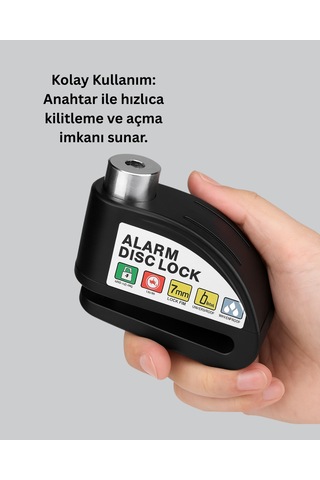 Alarm Sensörlü Disk Kilidi Motosiklet Scooter Bisiklet Güvenlik Yeni Nesil