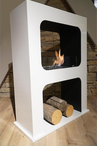 Rehome Korflame Camino Bacasız Şömine Beyaz