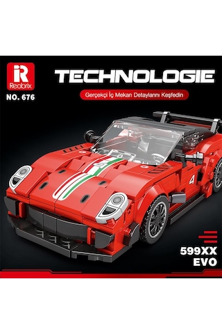 Reobrix Creator 676 Ferrari 599xx Spor Araba Yaratıcı Yapı Blok Seti Building Blocks - 413 Parça