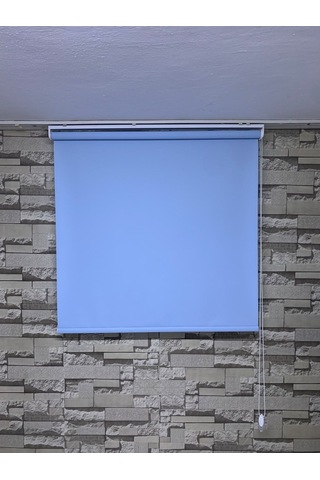 Mavi Renk Mat Stor Perde Alüminyum Kasa Tüm Ölçülerde