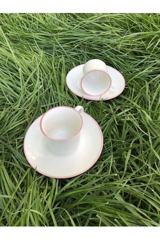 Tulu Porselen 4 Parça 2 Kişilik Türk Kahvesi Fincan Takımı