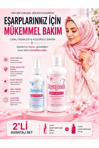 Eşarpuan İpek Şal Eşarp Şampuanı + Eşarp Spreyi