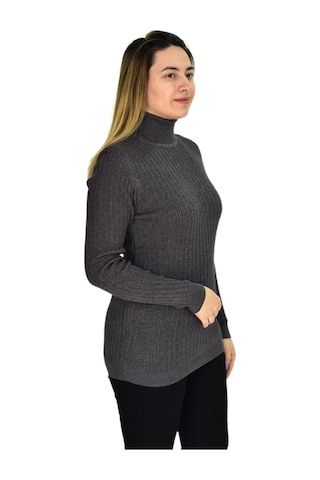 Kadın Büyük Beden Balıkçı Yaka Kazak R22897 Bgl-st03178-1 001