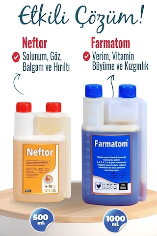 Munich Vet 2'li Set Farmatom Vitamin 1 L + Neftor Hırıltı 500 ML