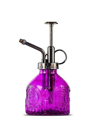 Yaozixa 200ml Cam Sularak, Retro Desenli, Basınçlı Pervane, Bitki Sulama Ve Ev Temizliği İçin, Mor