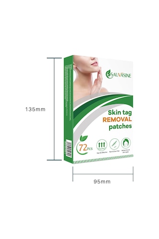 Tenfowee Sauvasıne Doğal Siğil Giderme Yaması - 72 Adet, İnce Ve Şeffaf Cilt Etiketi Temizleme Bandı