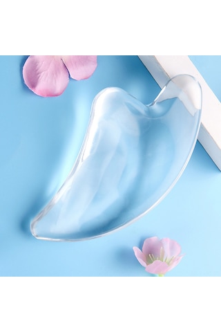 Youtek Yüz Güzellik Gua Sha Aleti: Akrilik Reçine, Transparent, Lenf Drenajı, V-yüz Şekillendirme, Masaj Ve Tıraşlama Şeffaf