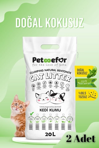 20 Lt Natural Kedi Kumu X2 Adet