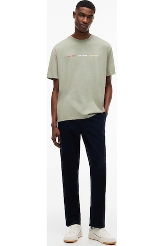 Tommy Hilfiger Tjm Reg Tj Repeat Ss Tee Erkek Yeşil T-shirt - Dm0dm23180
