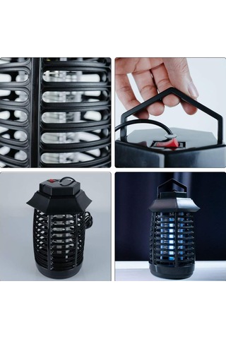 Elektrikli Böcek Öldürücü Sivrisinek Kovucuelektronik Ampul Lamba Siyah