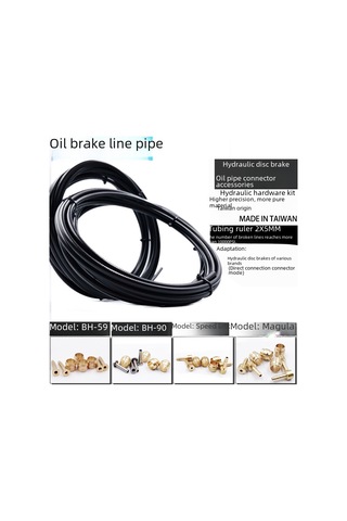 Hombey Yetişkin Bisikletleri İçin Dayanıklı Nilon Örgü Hidrolik Fren Hortumu Seti Bh90, Tam Araç - Yüksek Performanslı Tam Uyumlu