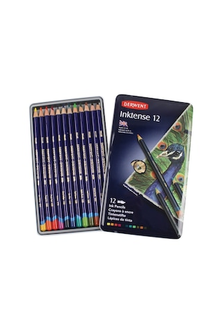 Derwent Inktense Suluboya Kalemi 12'li Teneke Kutu