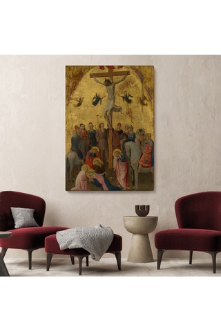 Fra Angelico Çarmıha Geriliş Tablosu, Çaucifixion Jesus Christ -6396 50 X 70