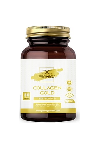 Provega Collagen Gold Kolajen MSM Vitamin C ve D Vitamin 30 Kapsül