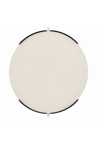 Orbit Yuvarlak Orta Sehpa Çap 90cm Mat Aytaşı Ve Mat Siyah Metal Ayak 35cm Modern Tasarım Dekoratif Aytaşı - Siyah