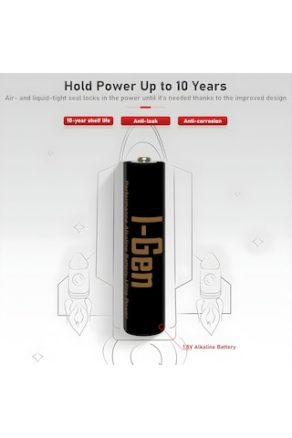 I-gen A175 48'li Paket Ultra Alkalin Pil 24 Adet Lr03 1.5v Aaa İnce Kalem Pil + 24 Adet Lr6 1.5v Aa Kalem Pil