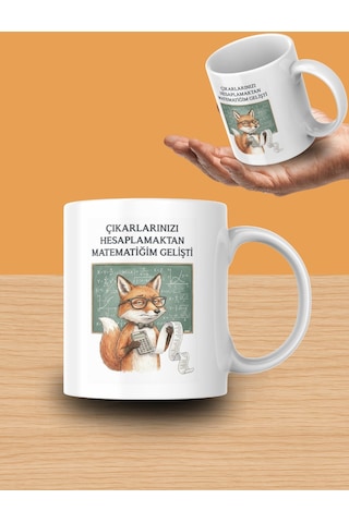 "çıkarlarınızı Hesaplamaktan Matematiğim Gelişti" Yazılı Kupa Bardak Beyaz