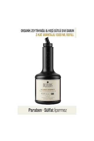 Selene S Serenity Zeytinyağlı Keçi Sütlü Sıvı Sabun Refill 1500 Ml 3x500 Ml Ekonomik Paket