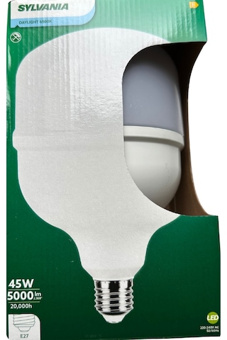 10 Adet Sylvania 45w 6500k Beyaz Işık E27 Duylu Kalın Duy Torch Led Ampul