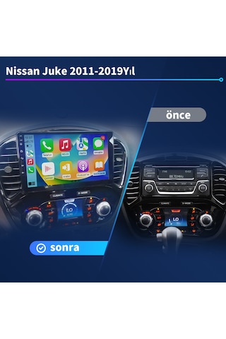 Nissan Juke 2011-2019yıl 1gb Ram 16gb Rom Carplay Multimedya Navi