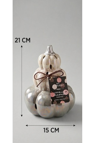 Wellesley Manor Pumpkin Vanilla Kokulu Dekoratif El Boyama Seramik Balkabağı .