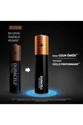 Duracell Optimum LR6/MN1500 1.5 V AA Alkalin Kalem Piller 8'li