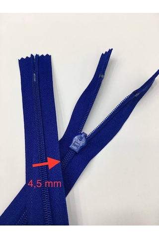 Gizli Elbise Fermuarı / Ekstra Kalın Diş / 70 Cm Saks Mavi
