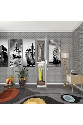 Kenzlife Gardırop 1 Kapılı Kilitli Öğrenci Dolabı Tek Kapı Günebakan Byz 180 35 42 Gardolap Dolap Ofis
