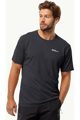Jack Wolfskin Delgami S/s M Erkek Tişört 1809811-6000 Siyah