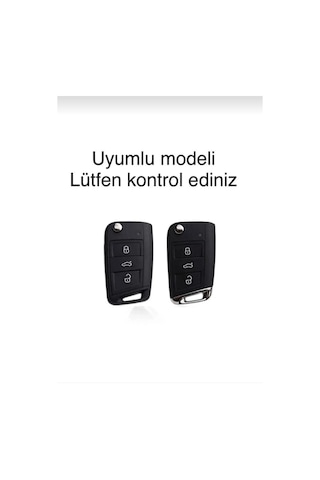 Lüx Golf 7 Golf 7,5 Tiguan Polo T-roc T-cross Nano Anahtar Koruma Kılıfı Siyah Gümüş Silver Renk