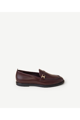 Yargıcı Tokalı Deri Loafer 26kkay4069x 016 Bordo