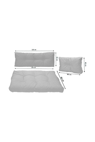 Dekosoy Dış Ve Iç Mekan Palet Minderi Takımı - Kırmızı 3 Lü