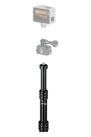Nukrotech Motosiklet Kademeli 360 Aksiyon Kamera Çubuğu Siyah