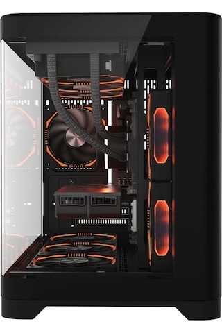 1st Player Uvıew Uv6 Siyah 750w 80+ Sılver Atx 3.1 Argb 3x12cm Fan Panoramik Temperli Cam Usb 3.0 M-