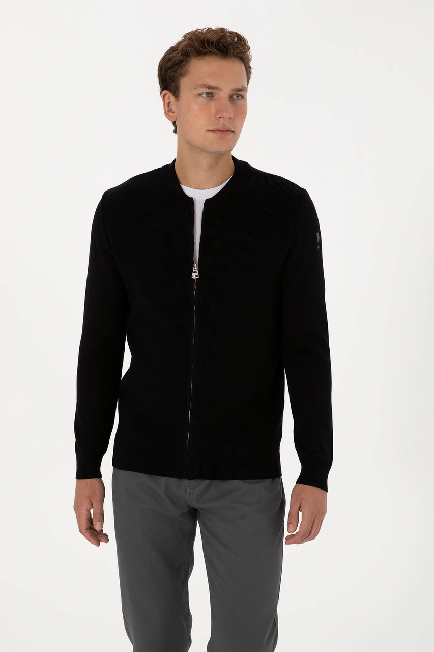 U.s. Polo Assn. Erkek Siyah Hırka Triko 50307813-vr046 Siyah