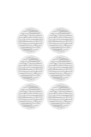 Konesam 6 Adet Fiber Mop Padı - Buhar Temizleme Süpürgesi İçin Gri Renkli Tükenmezlik Bezleri