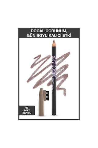 Maybelline Ny Quick Shaper Kaş Şekillendirici Kalem - 03 Soft Brown 3600531718312-11120 03