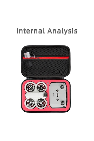 Soulader Djı Neo Taşınabilir Seyahat Çantası Sert Kasa Drone Aksesuarları Saklama Taşıma Çantası Kırmızı İç Tasarım
